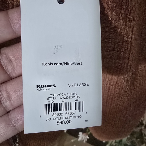 Nine West Knit Moto Jacket - Picture 6 of 7
